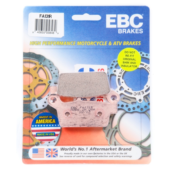 EBC  Plaquette de frein en métal fritté Série «R» - Longue durée Métal fritté - Arrière