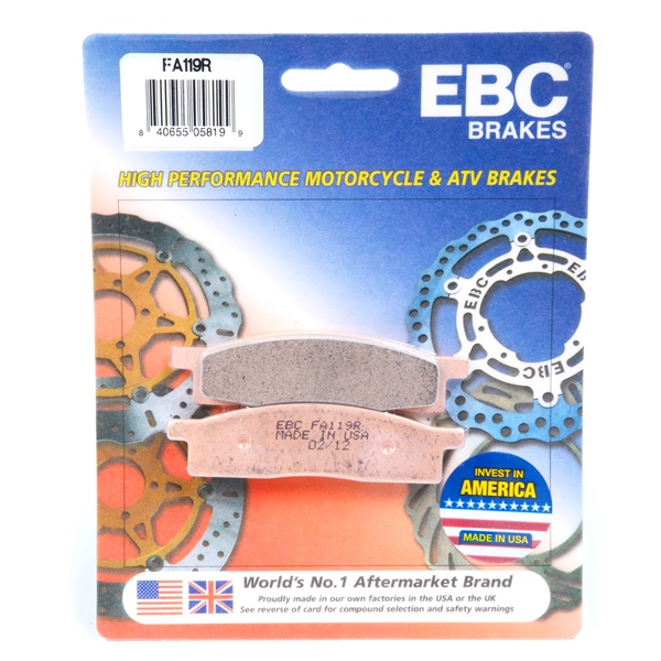 EBC  Plaquette de frein en métal fritté Série «R» - Longue durée Métal fritté - Avant