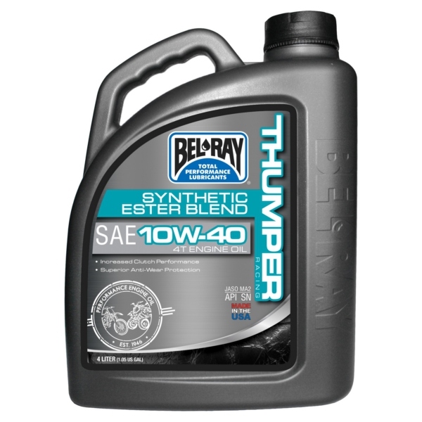 Bel-Ray Huile moteur 4T synthétique à mélange d’esters Thumper Racing 10W40