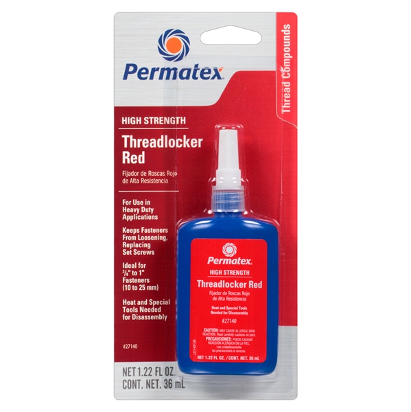 Permatex Bloqueur de filets rouge grande force Liquide