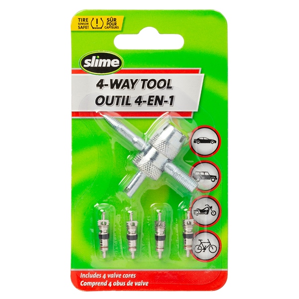 SLIME Outil pour valve / 4 utilisations