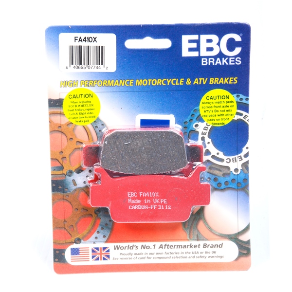 EBC Plaquette en graphite de carbone Série «X» Graphite de carbone - Avant/Arrière