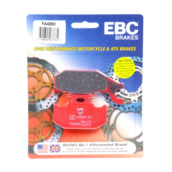 EBC  Plaquette en graphite de carbone Série «X» Graphite de carbone - Arrière