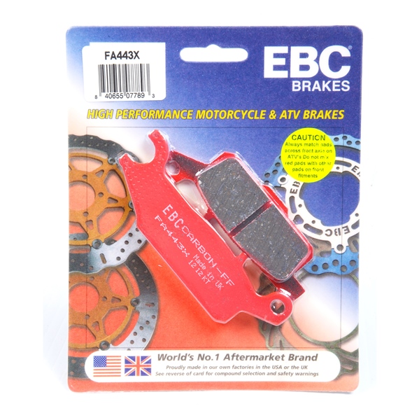 EBC  Plaquette en graphite de carbone Série «X» Graphite de carbone - Avant