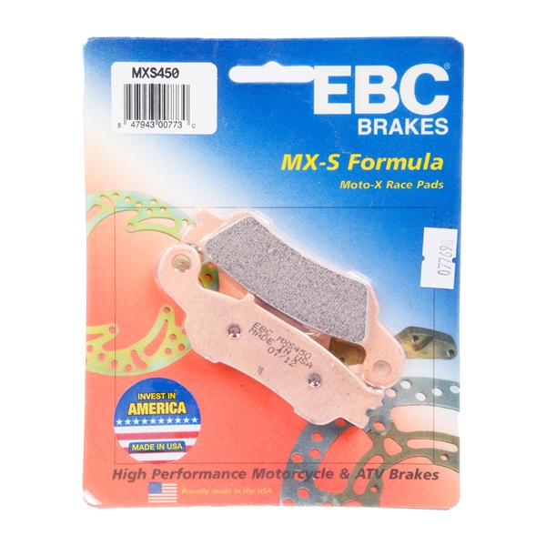 EBC  Plaquette de course «MXS» pour Moto-X Métal fritté - Avant