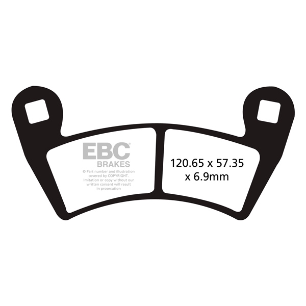 EBC  Plaquette en graphite de carbone Série «X» Graphite de carbone - Avant/Arrière