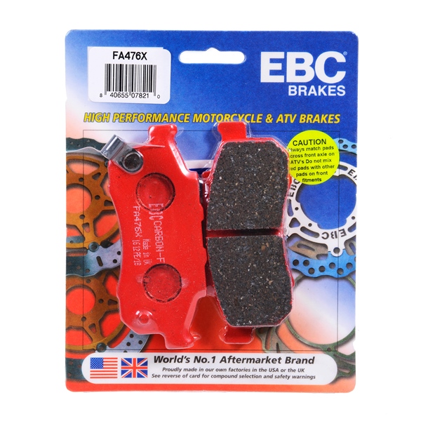 EBC  Plaquette en graphite de carbone Série «X» Graphite de carbone - Avant