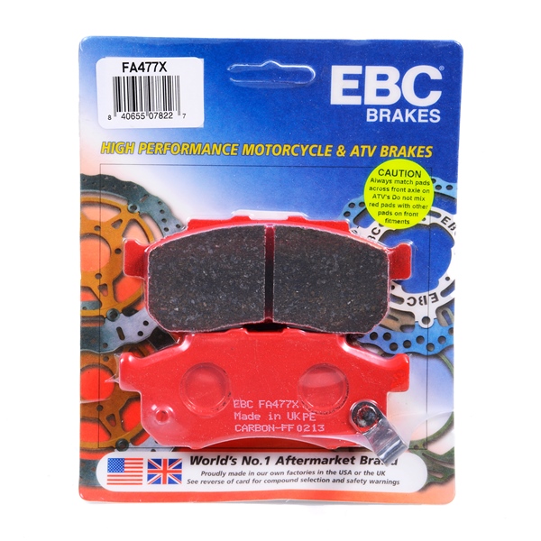 EBC  Plaquette en graphite de carbone Série «X» Graphite de carbone - Avant
