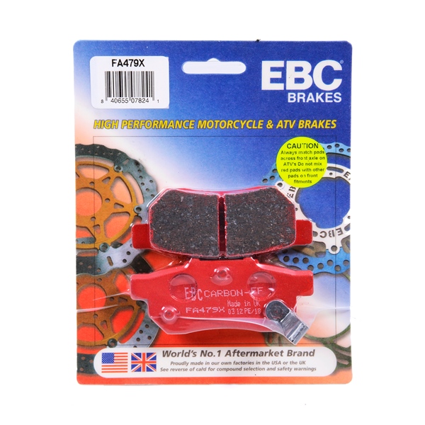 EBC  Plaquette en graphite de carbone Série «X» Graphite de carbone - Arrière