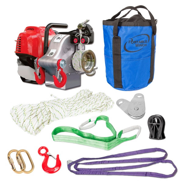 Portable Winch Treuil à essence GX50 avec accessoires