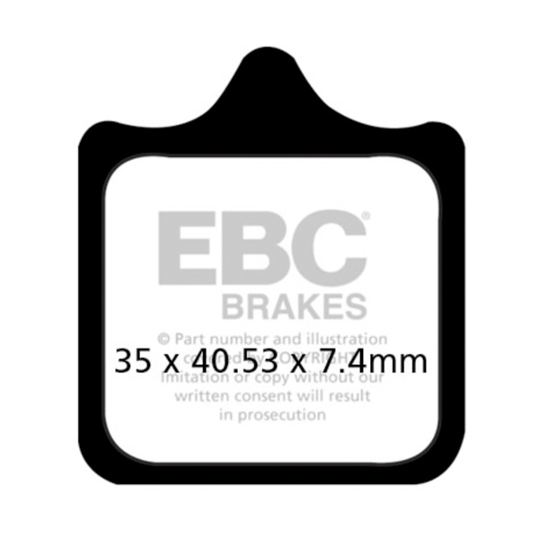 EBC  Plaquette de course sur route de série EPFA Métal fritté - Avant gauche