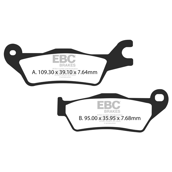 EBC  Plaquette de frein V-Pad Semi métallique - Avant gauche