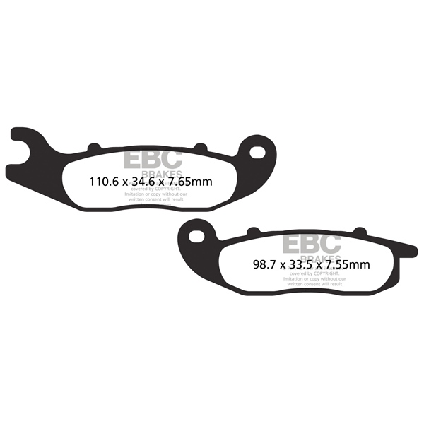 EBC  Plaquette de frein Double-H Superbike Métal fritté - Avant gauche