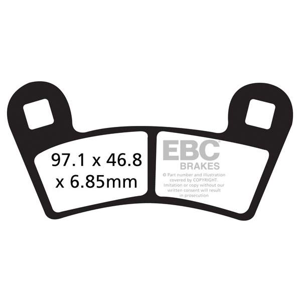 EBC Plaquette de frein Double-H Superbike Métal fritté - Droite