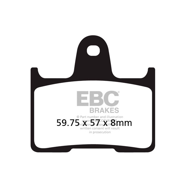 EBC  Plaquette de frein Double-H Superbike Arrière droit