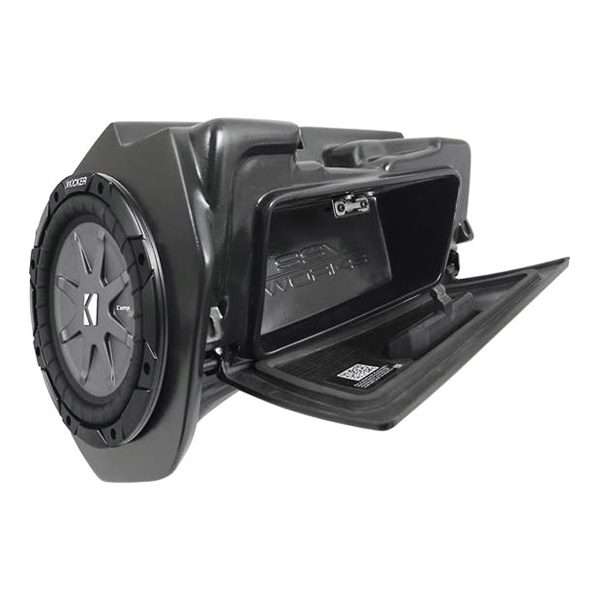 SSV WORKS Caisson d'extrême grave Kicker Powersport avec boîtier Polaris - Boîte à gants