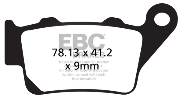 EBC  Plaquette de frein V-Pad Semi métallique - Arrière