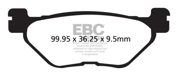 EBC  Plaquette de frein V-Pad Semi métallique - Arrière