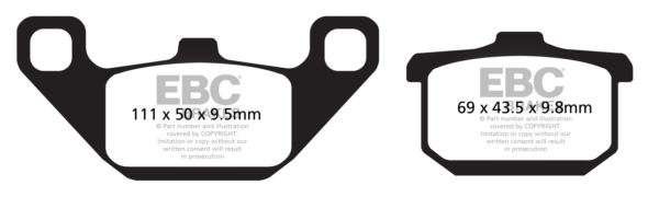 EBC  Plaquette de frein V-Pad Semi métallique - Avant/Arrière