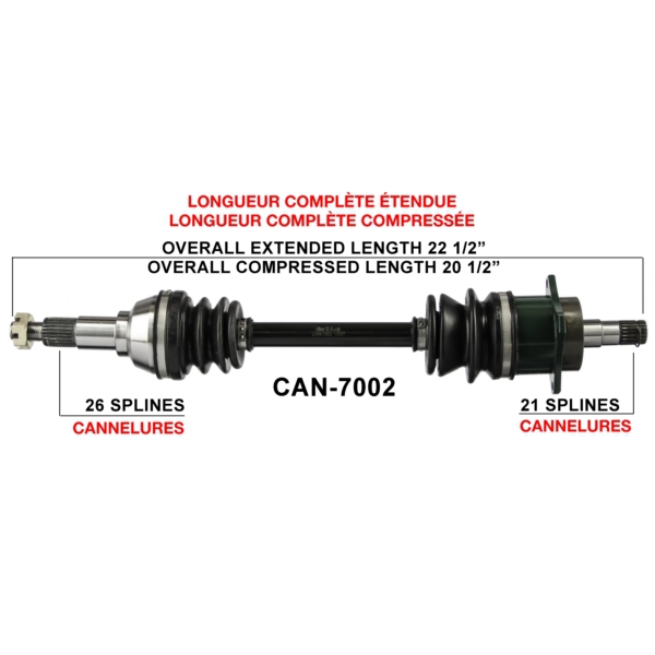 TrakMotive Cardan complet Can-am