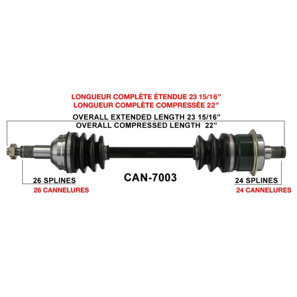 TrakMotive Cardan complet Can-am