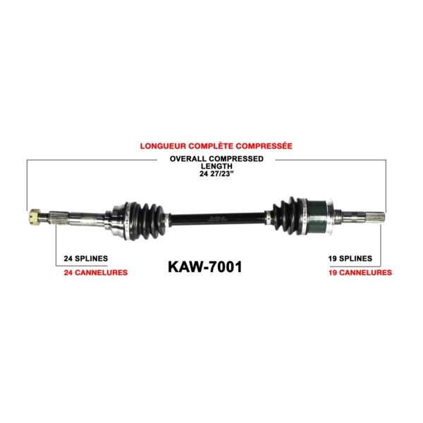 TrakMotive Cardan complet Kawasaki