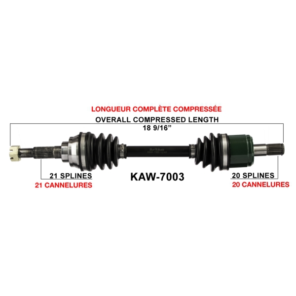 TrakMotive Cardan complet Kawasaki