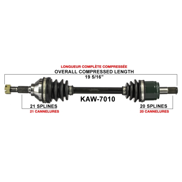 TrakMotive Cardan complet Kawasaki
