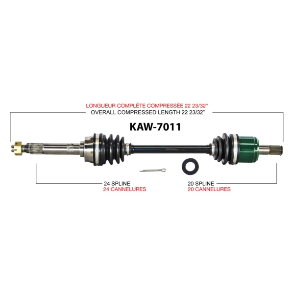 TrakMotive Cardan complet Kawasaki
