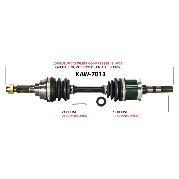 TrakMotive Cardan complet Kawasaki