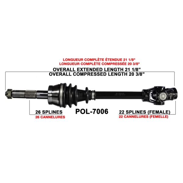 TrakMotive Cardan complet Polaris