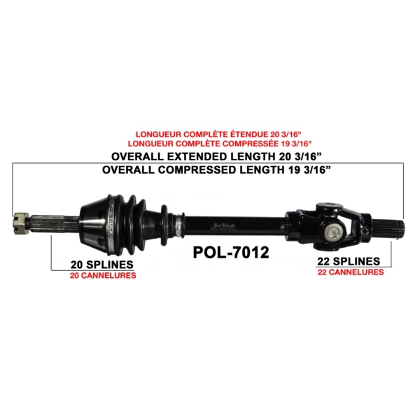 TrakMotive Cardan complet Polaris