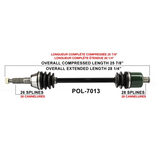 TrakMotive Cardan complet Polaris