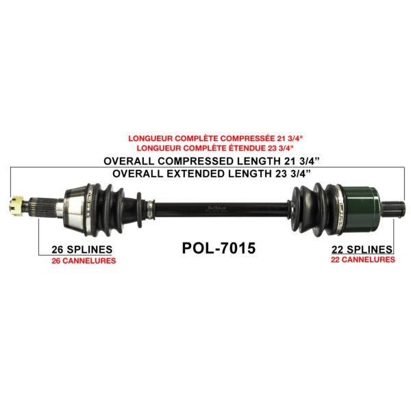 TrakMotive Cardan complet Polaris