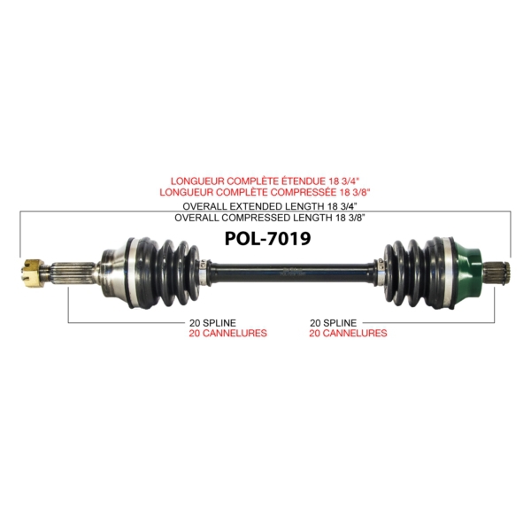 TrakMotive Cardan complet Polaris