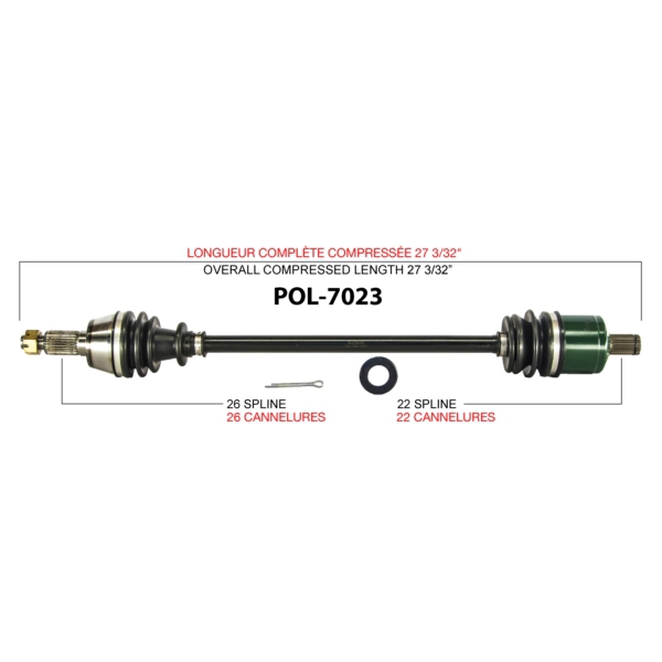 TrakMotive Cardan complet Polaris