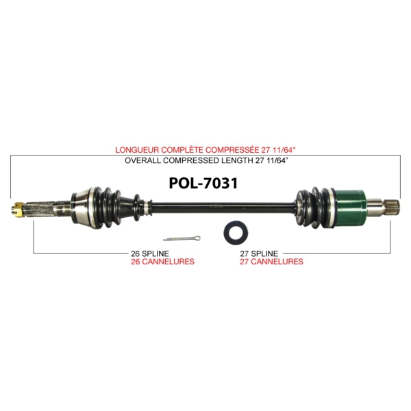 TrakMotive Cardan complet Polaris