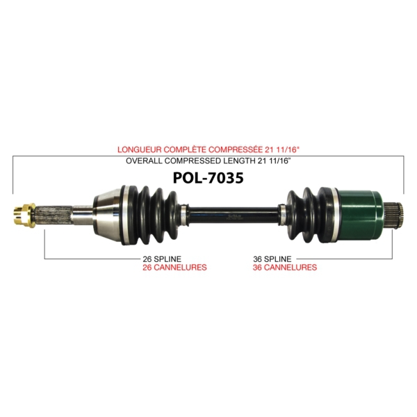 TrakMotive Cardan complet Polaris