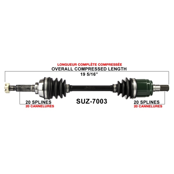 TrakMotive Cardan complet Suzuki