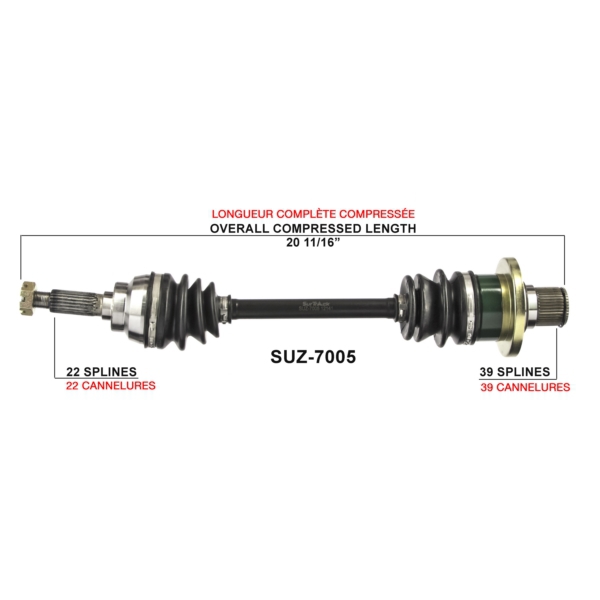 TrakMotive Cardan complet Suzuki