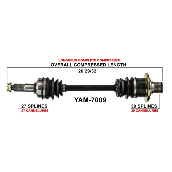 TrakMotive Cardan complet Yamaha