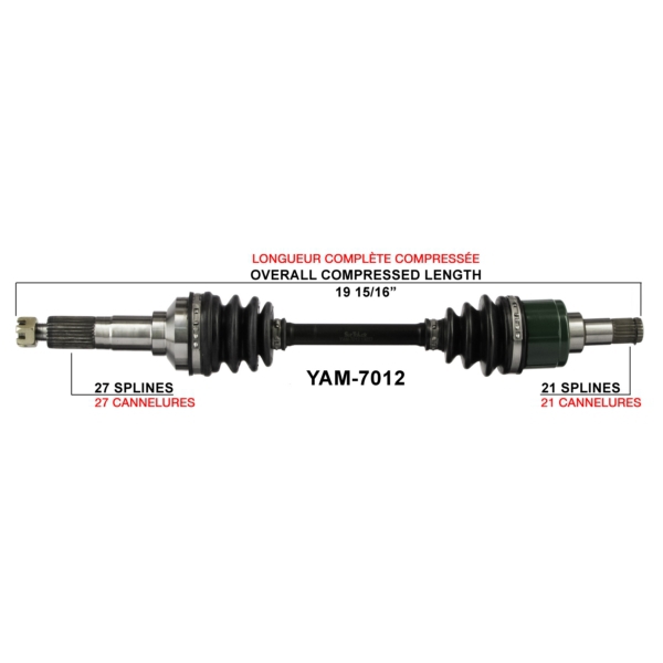 TrakMotive Cardan complet Yamaha