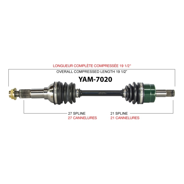 TrakMotive Cardan complet Yamaha