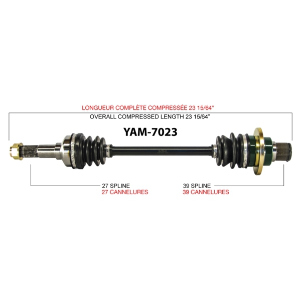 TrakMotive Cardan complet Yamaha