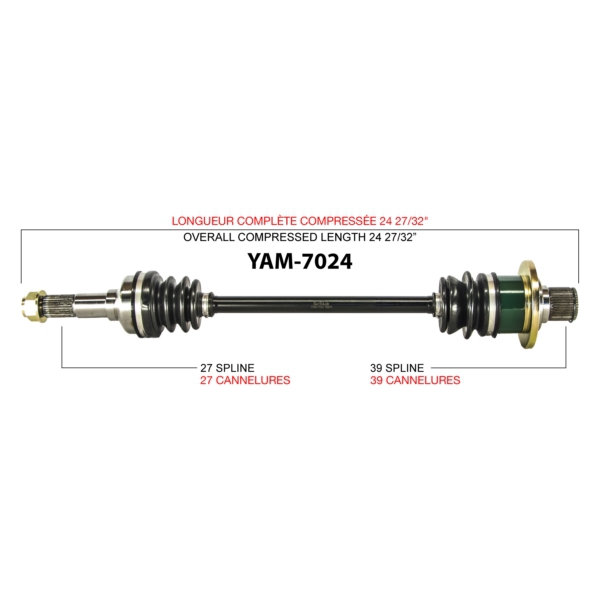TrakMotive Cardan complet Yamaha
