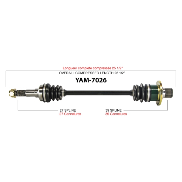 TrakMotive Cardan complet Yamaha