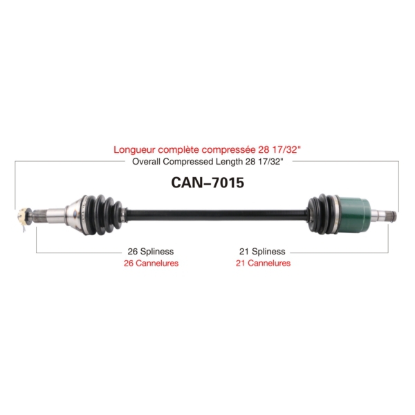 TrakMotive Cardan complet Can-am