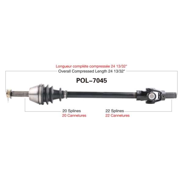 TrakMotive Cardan complet Polaris