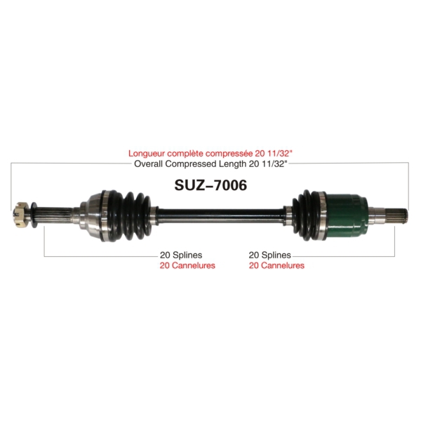TrakMotive Cardan complet Suzuki